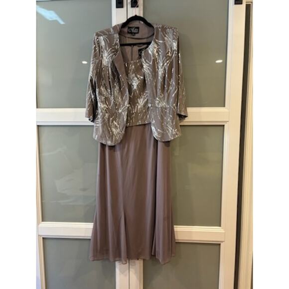 Alex Evenings Sequined A-Line Midi Dress and Jacket | SIZE 14 - Picture 2 of 3